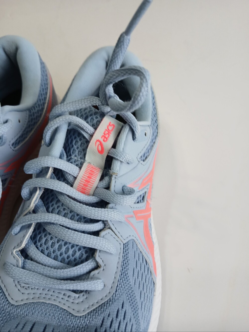 Asics Light Blue Running Sneakers with Coral Accents - Picture 7 of 11